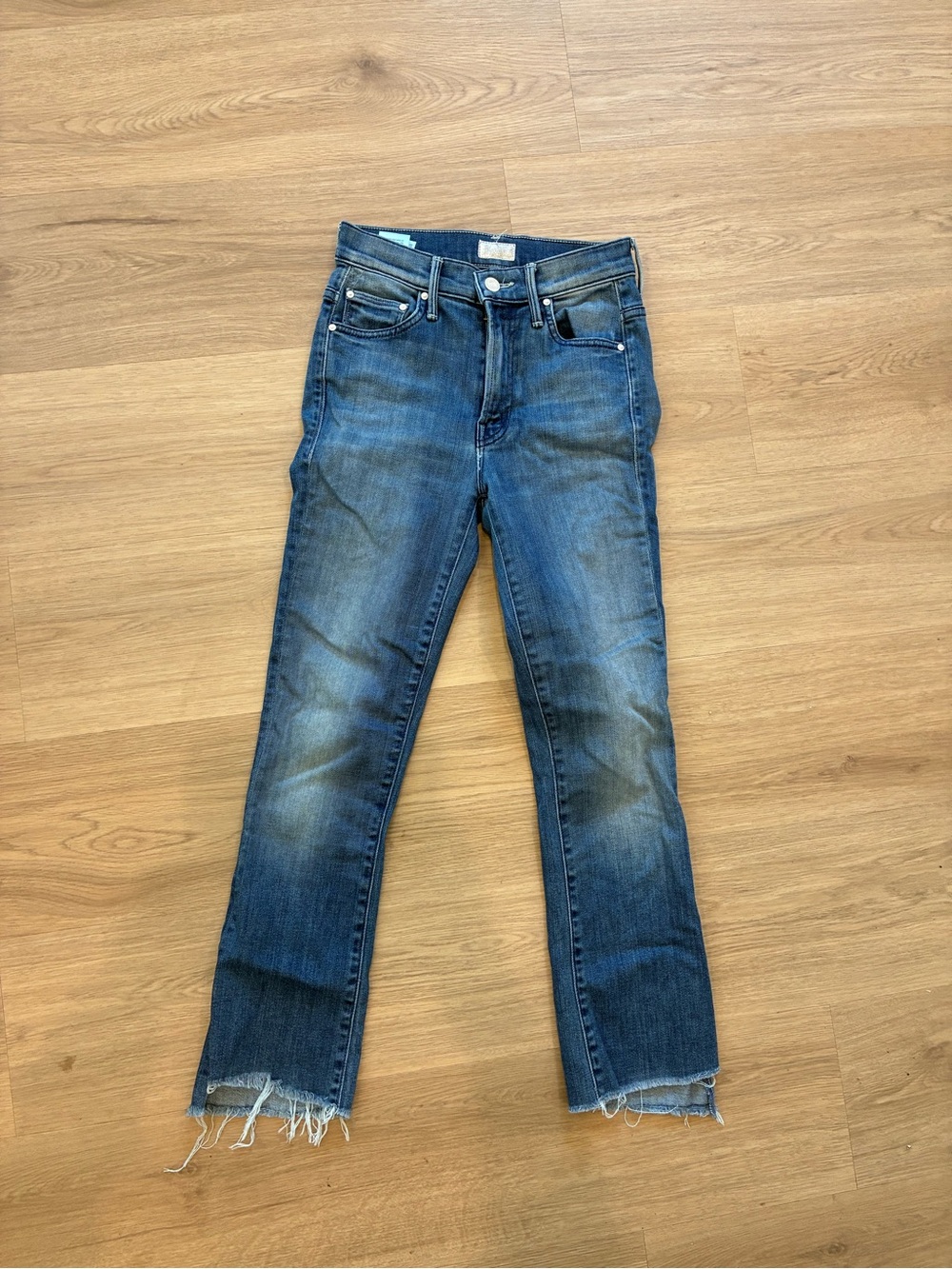 MOTHER Women's Straight Leg Jeans in Faded Blue